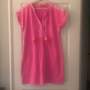 Vineyard vines pink sun dress with tassels